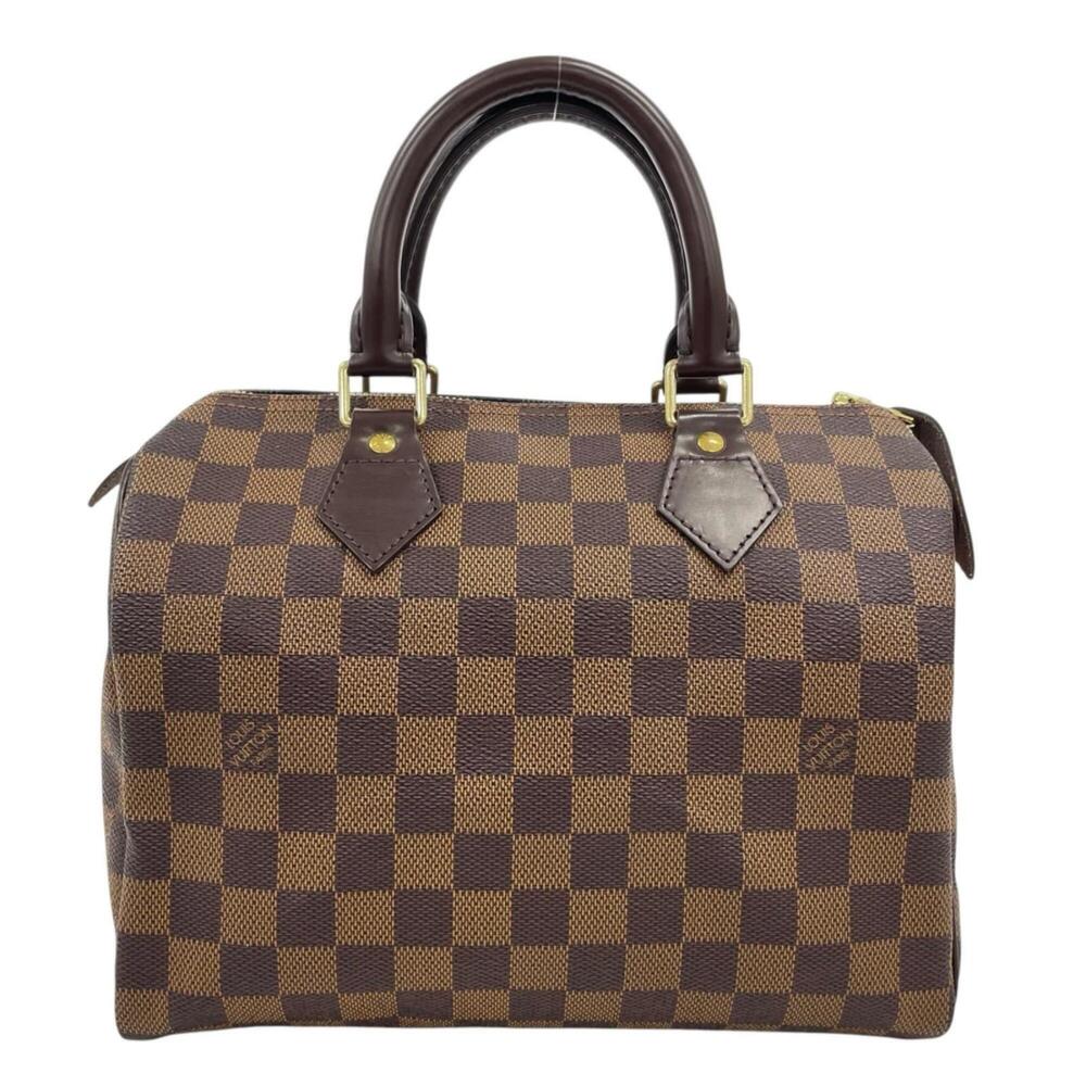 LOUIS VUITTON Authentic Brown Damier Canvas Speedy 25 Bag